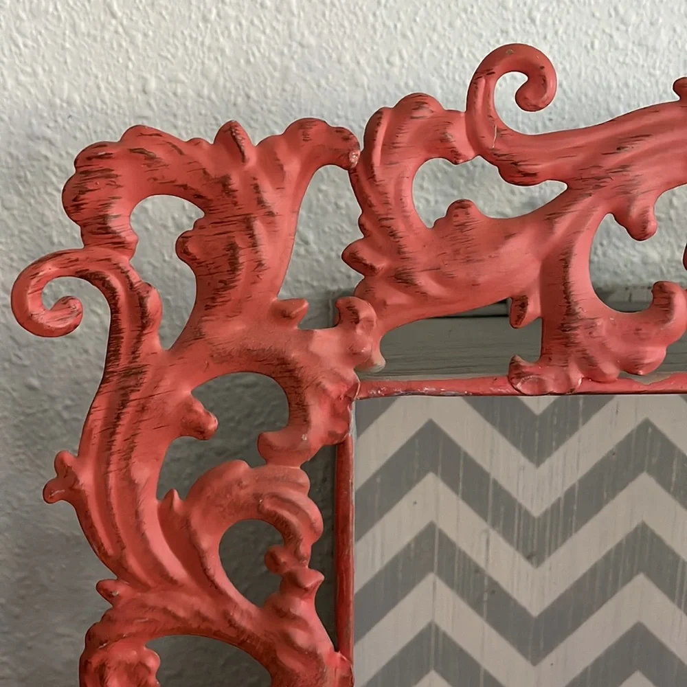 Hobby Lobby Pink And Gray Chevron Tin Wall Shelf